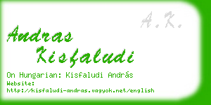 andras kisfaludi business card