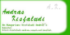 andras kisfaludi business card